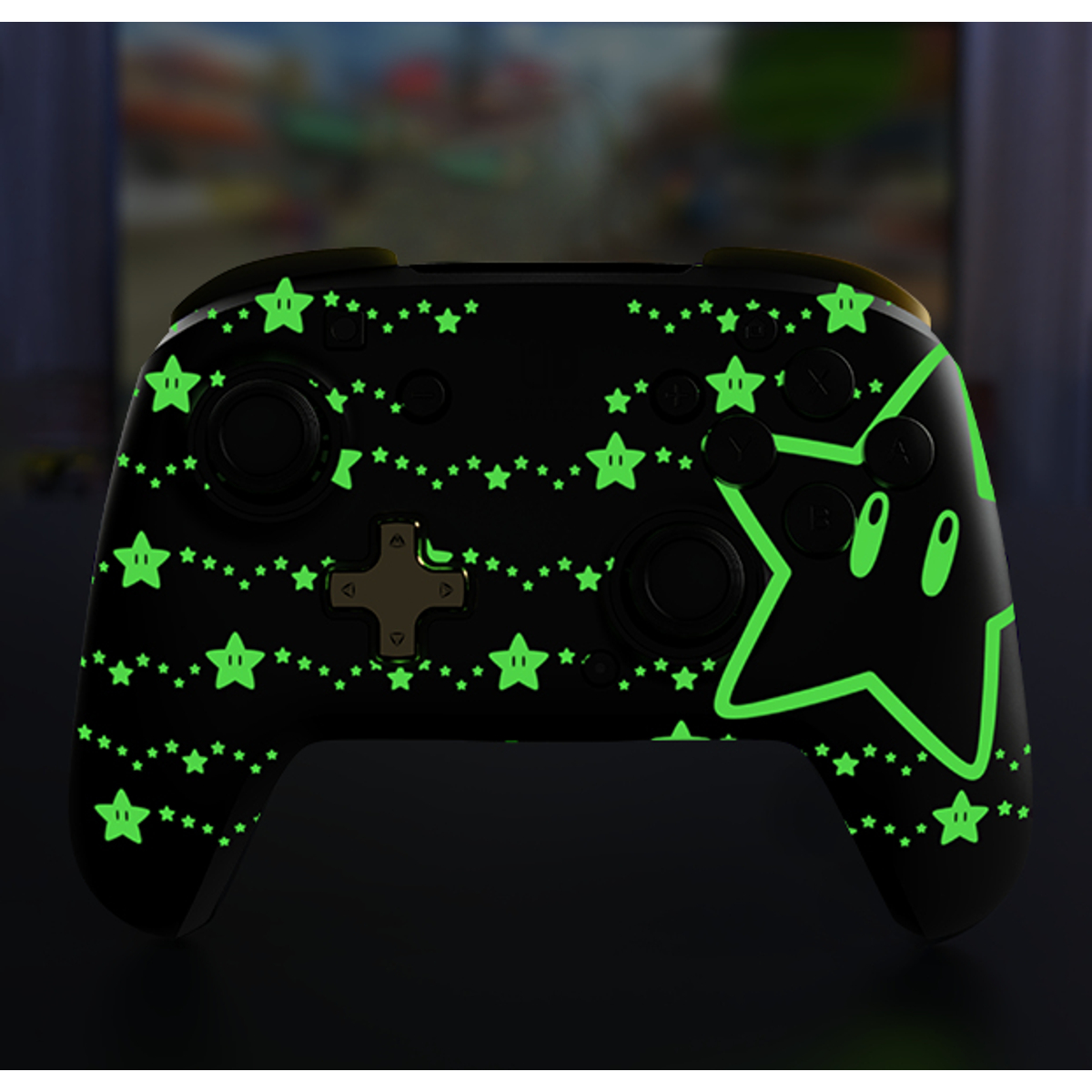 Mario Star Glow In Dark Controller