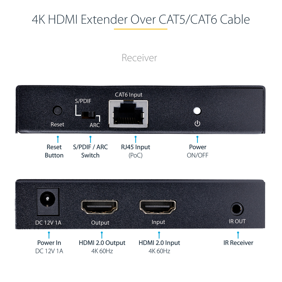 StarTech.com 4K HDMI Extender 4K 60Hz