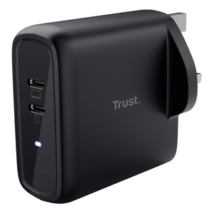 Trust, Maxo 65W 2P USB-C Charger BLK UK Trust, Maxo 65W 2P USB-C Charger BLK UK