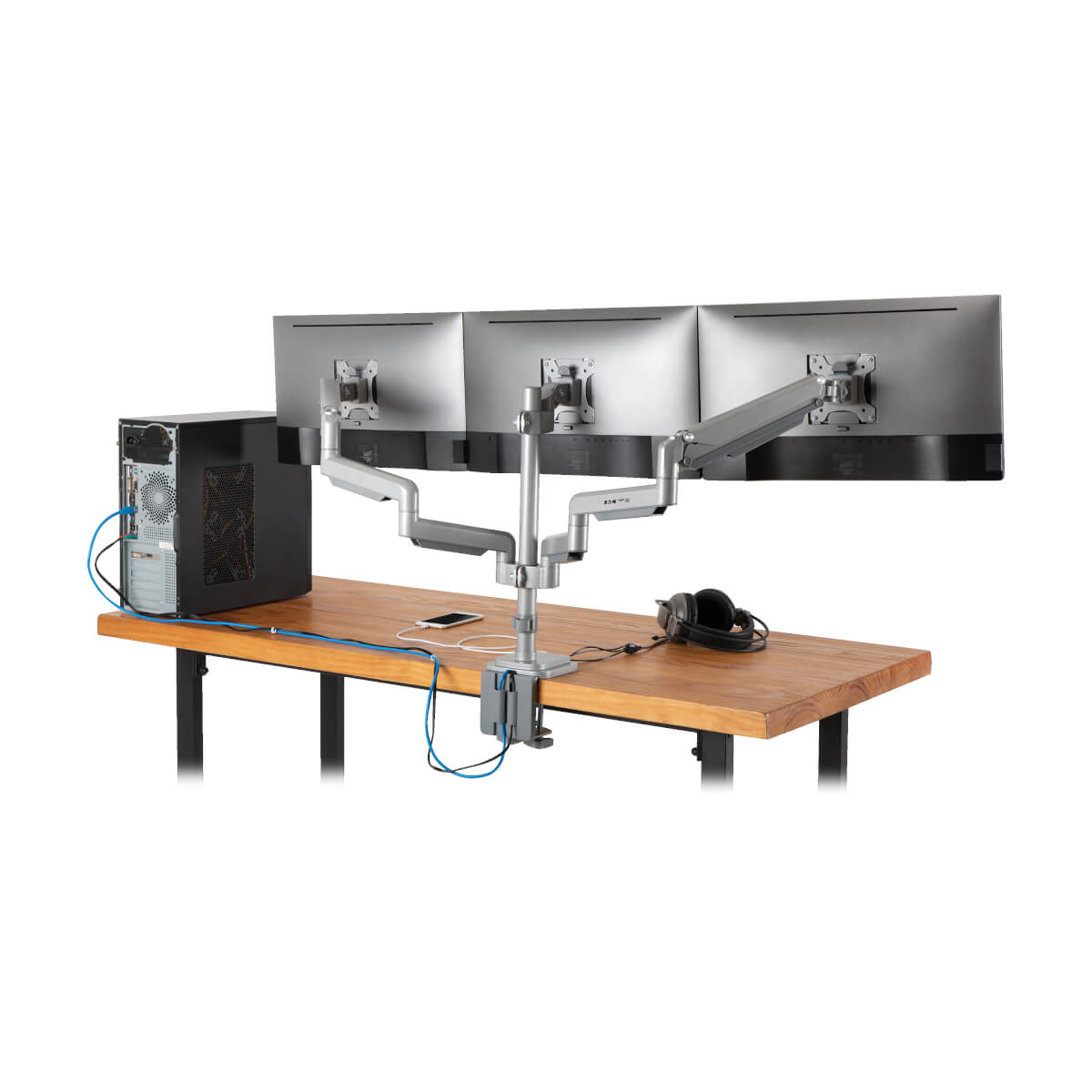 Triple Disply Flex Arm Dsk Clamp 17-30IN