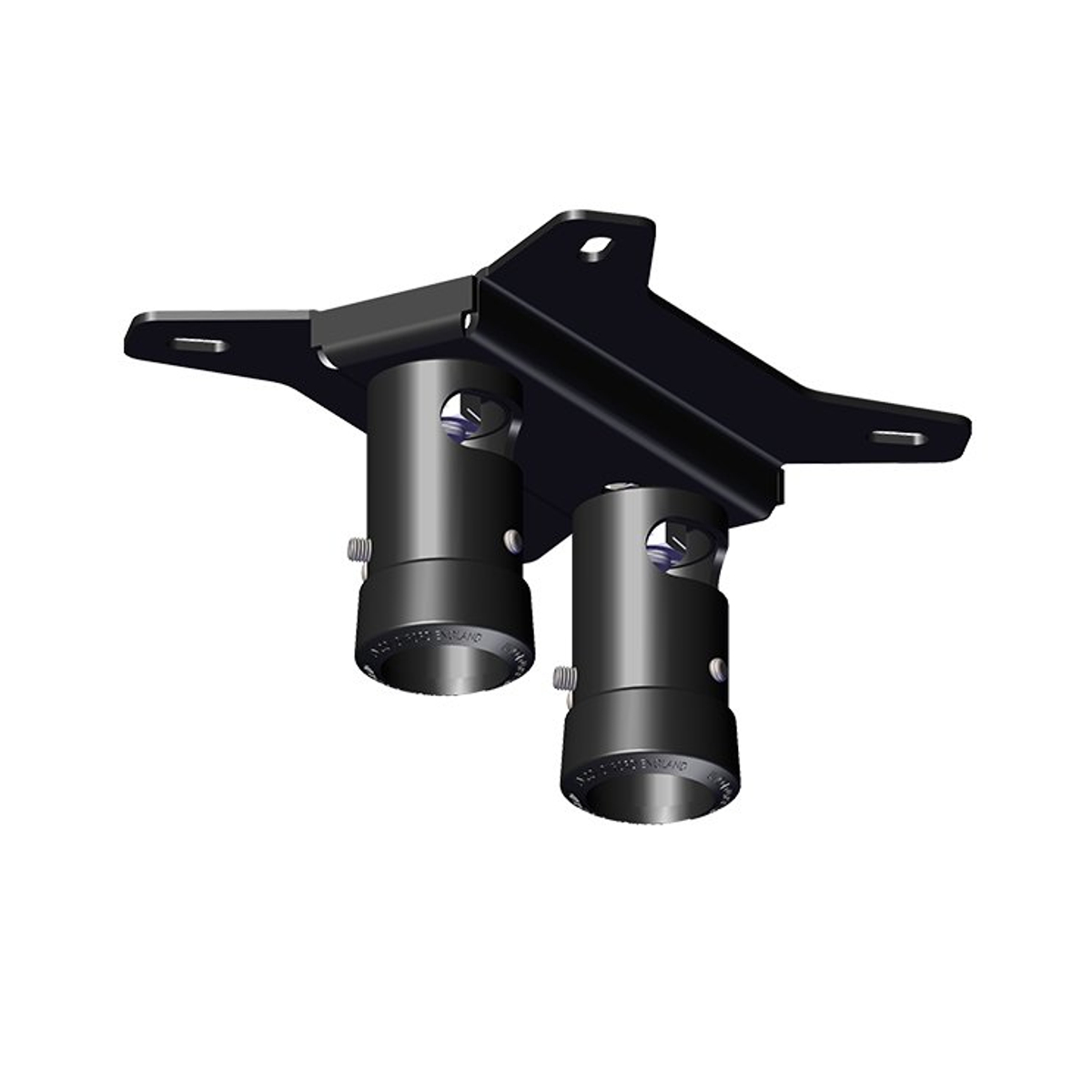 CP8 Twin Ceiling Plate Standard Black