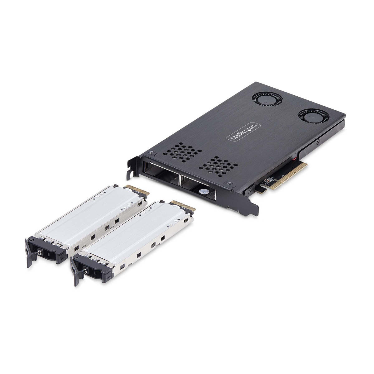 Dual-Bay M.2 NVMe SSD to PCIe x8