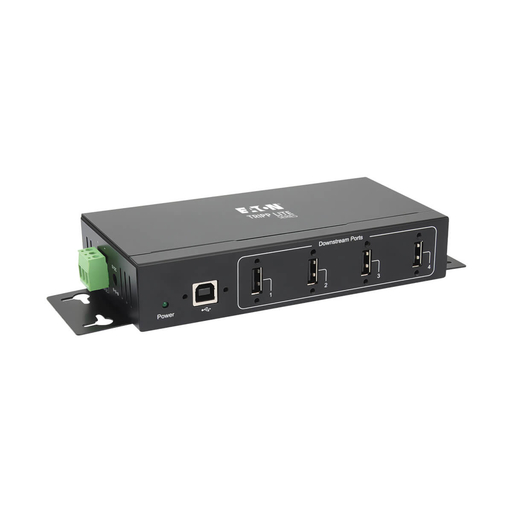 4PT INDST USB Hub 15 KV ESD Wall/DIN MNT