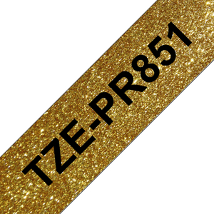 Brother, TZEPR851 24mm Black On Gold Label Tape