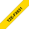 TZEFX631 12mm Black On Yellow Label Tape