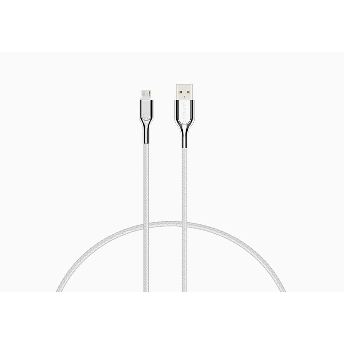 Armoured Micro to USB-A Cable 1M -White