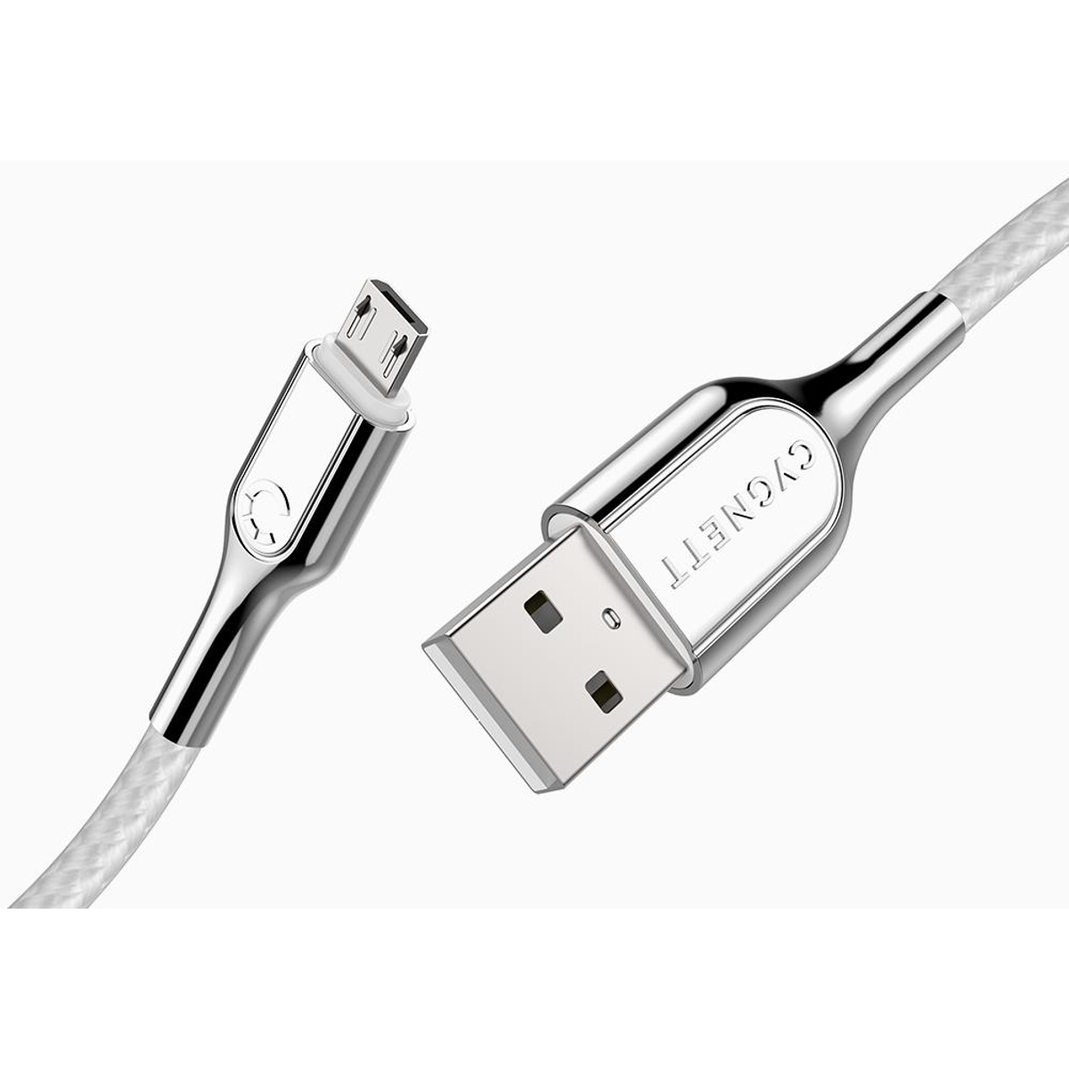 Armoured Micro to USB-A Cable 1M -White