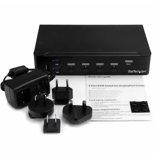 4-Port DisplayPort KVM Switch USB 3.0 4K