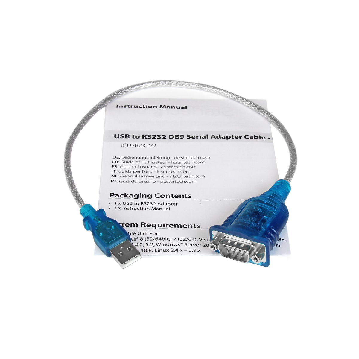 1Port USB-RS232 DB9 Serial Adpt Cable