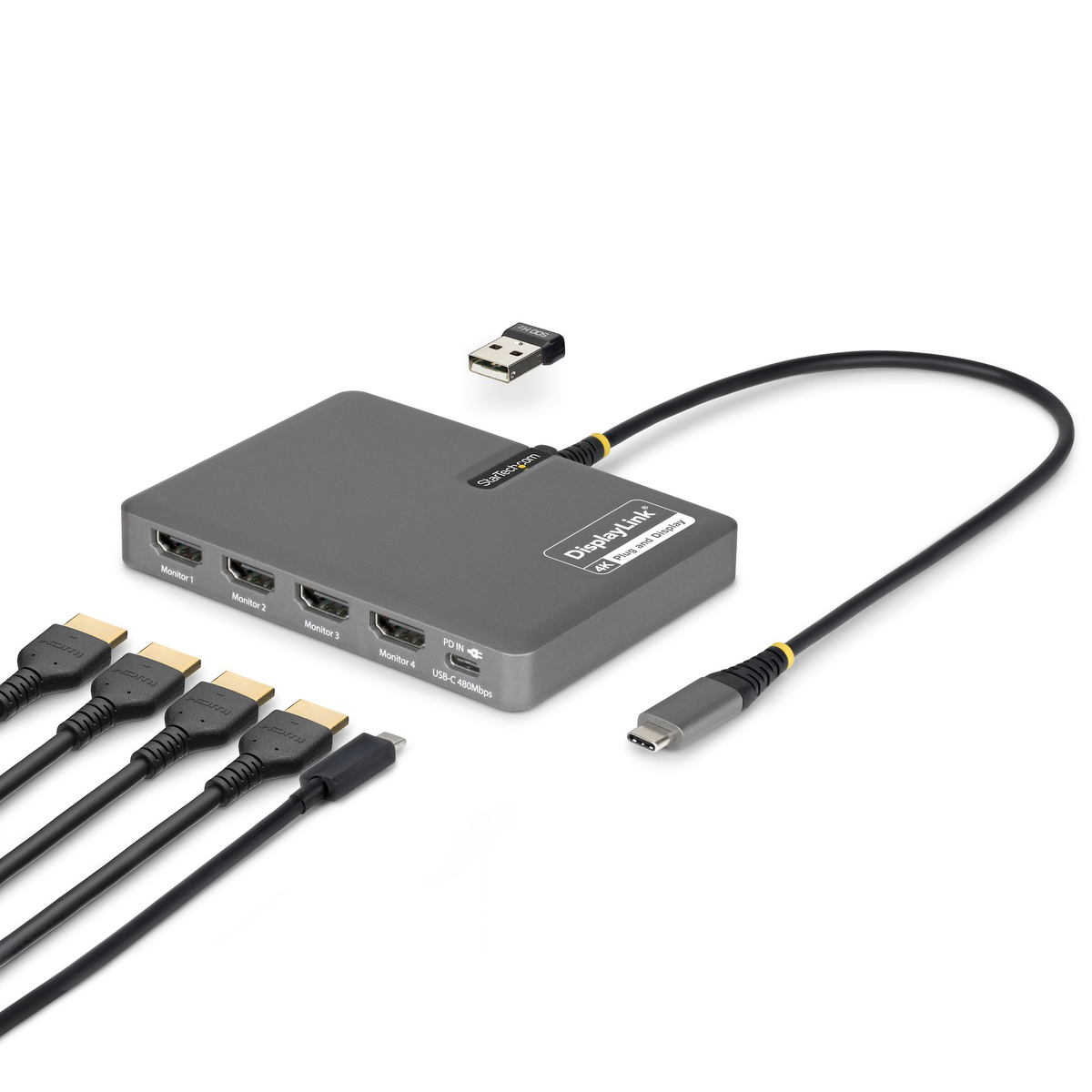 USB-C to Quad HDMI Adapter