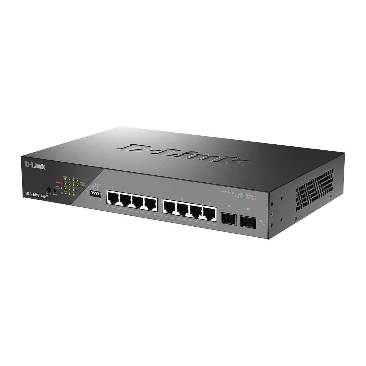 10-Port Gig PoE+ Surveillance Switches