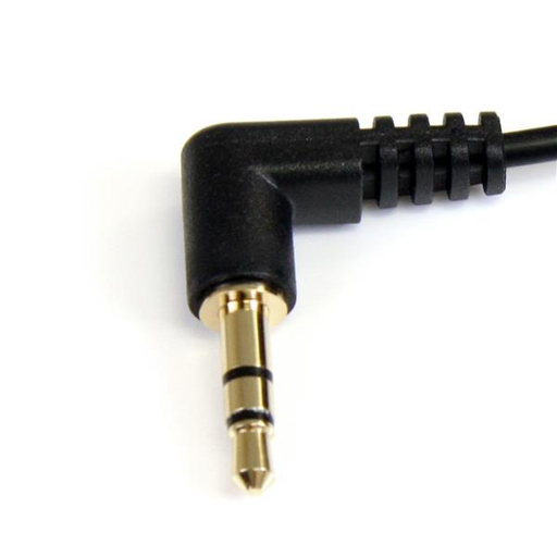 3 ft Slim Right Angle Stereo Audio Cable