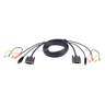 KVM CABLE DVI + USB + AUDIO 1.8m