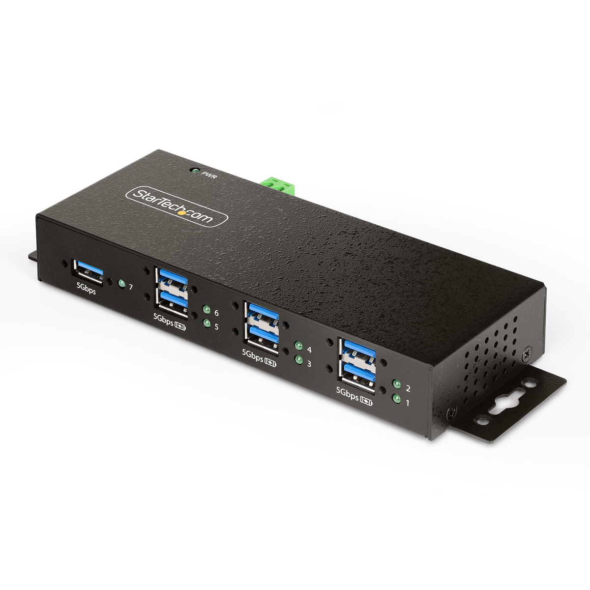 7-Port Managed Industrial USB Hub 5Gbps