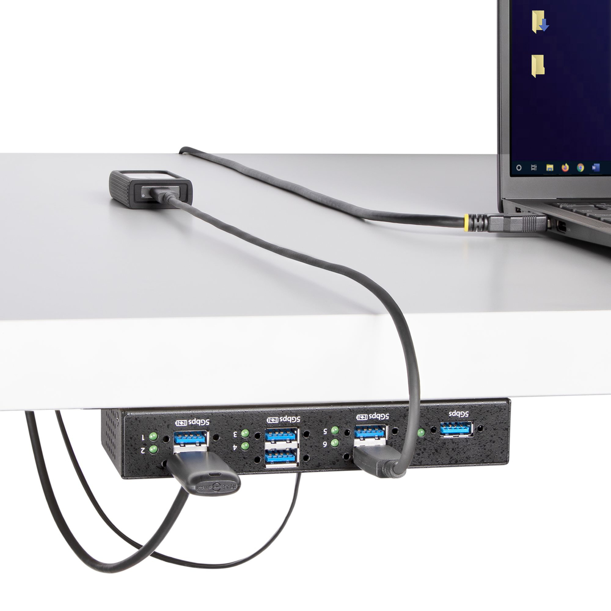 7-Port Managed Industrial USB Hub 5Gbps