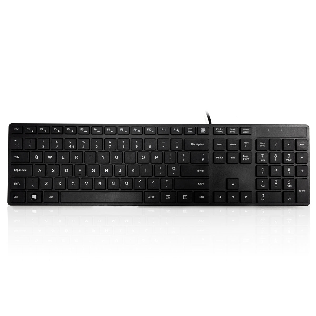 301 USB Full Slim Keyboard Square Black