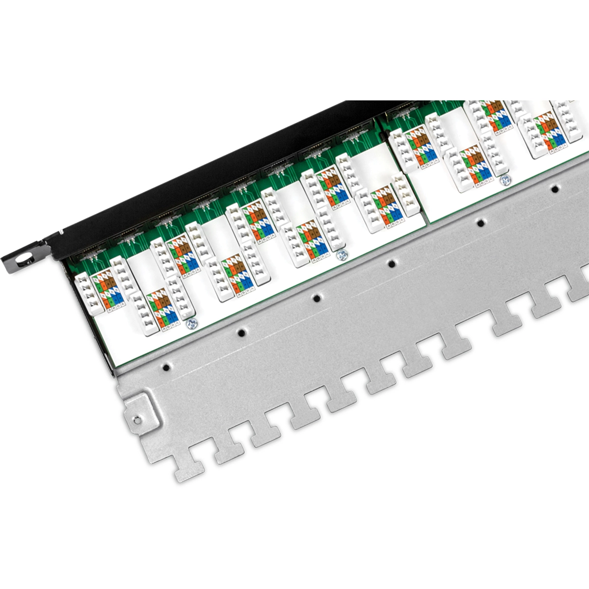 24 Port Cat6a Shield Half-U Patch Panel
