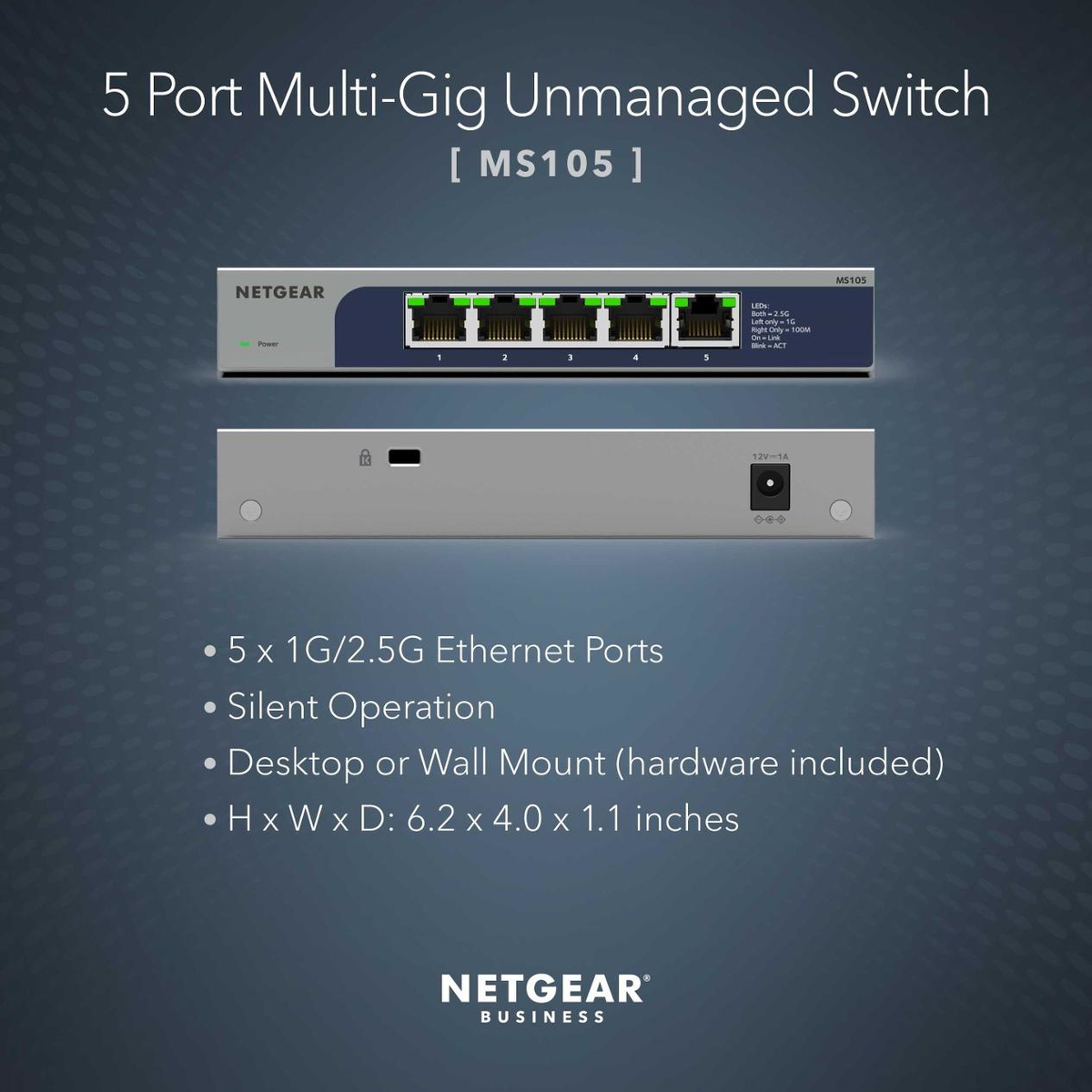 5-Port Multigig 2.5G UM Switch (MS105)