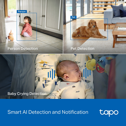 PAN/TILT AI HOME SECURITY WI-FI CAMERA