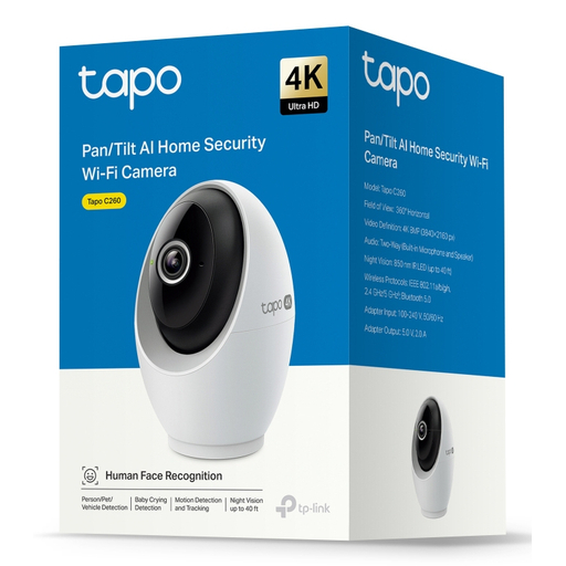 PAN/TILT AI HOME SECURITY WI-FI CAMERA