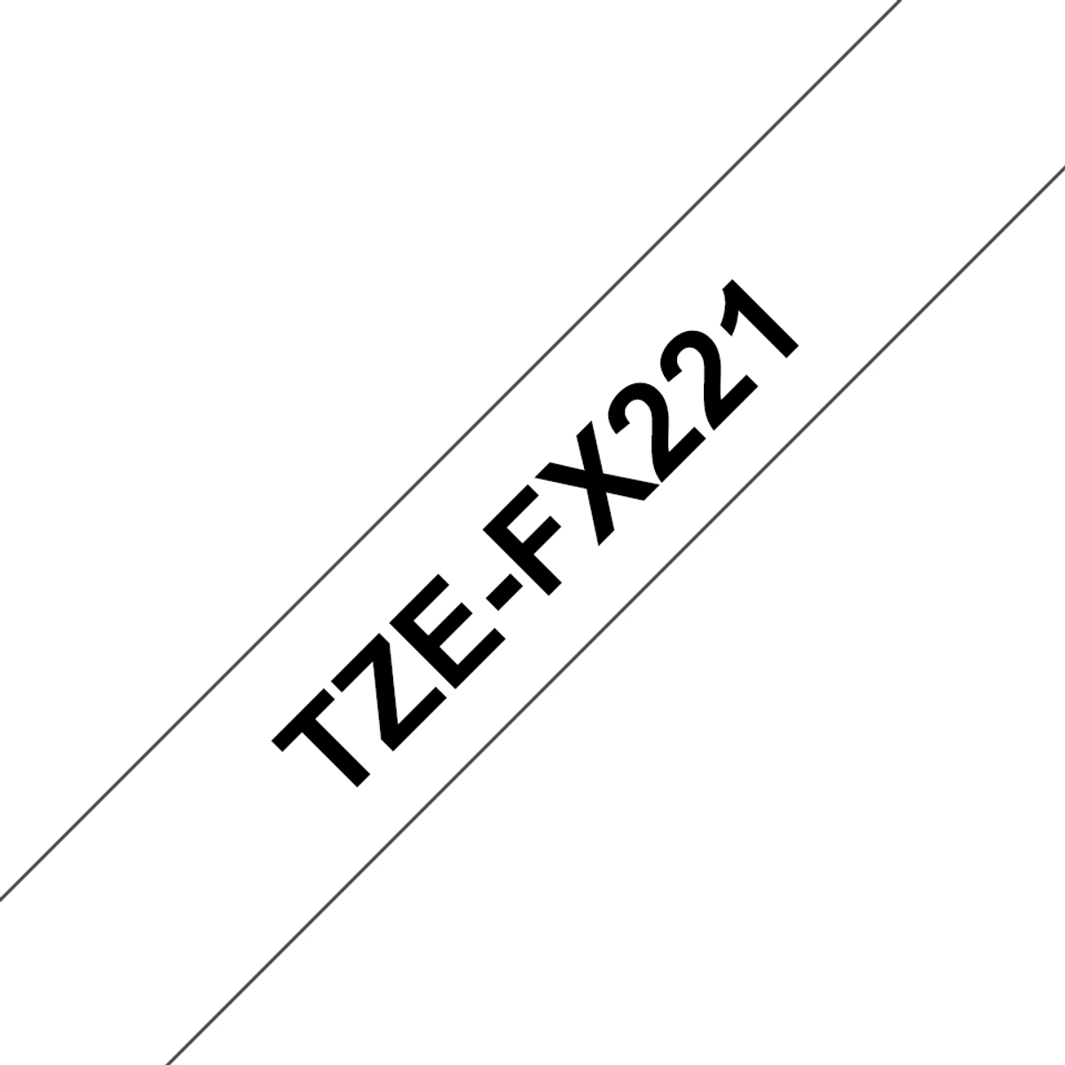 TZEFX221 9mm Flexi Blk On Wt Label Tape