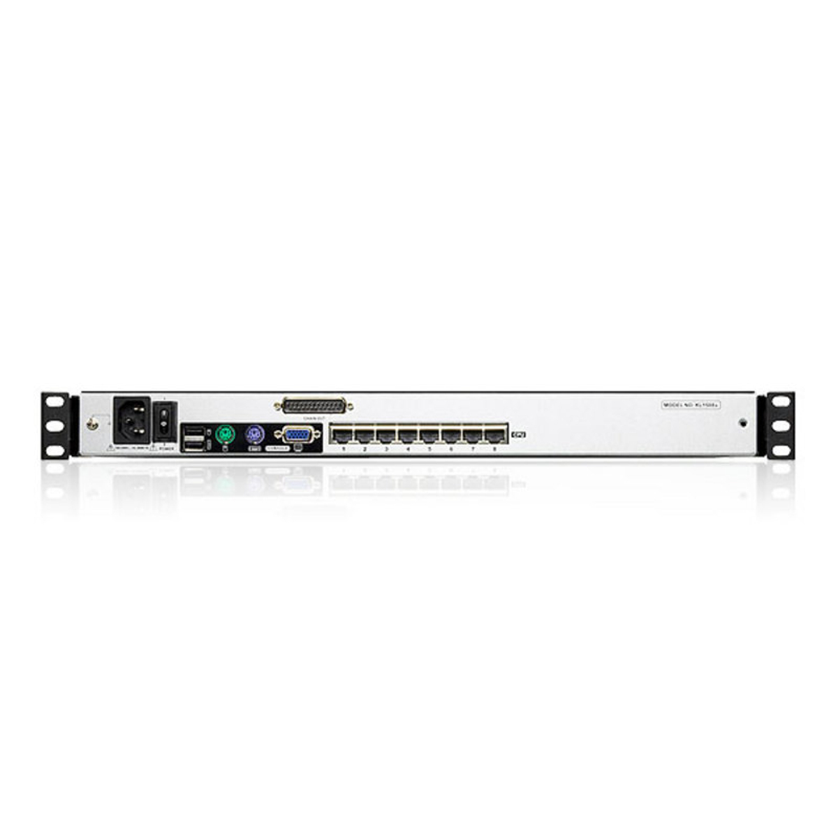 8port CAT5 1U 19LCD KVM DChain DualRail