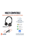 Poly BW 3320 Stereo USB-C HS +USB-C/A