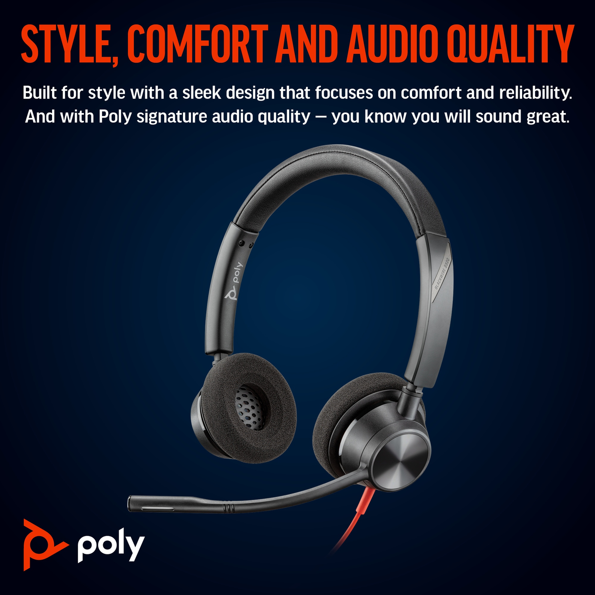 Poly BW 3320 Stereo USB-C HS +USB-C/A