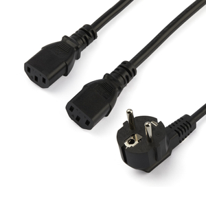 Startech, Power Cord - Schuko CEE7 to 2x C13 - 2m