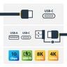 3ft Hybrid USB-C Cable w/ USB-A Adapter