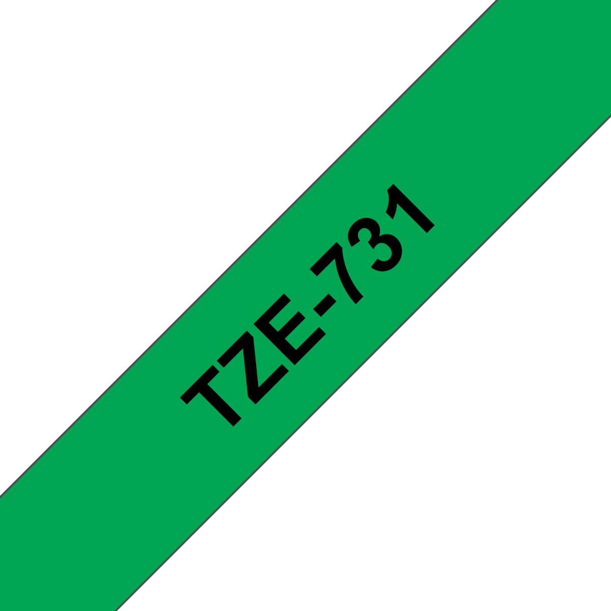 TZE731 12mm Black On Green Label Tape