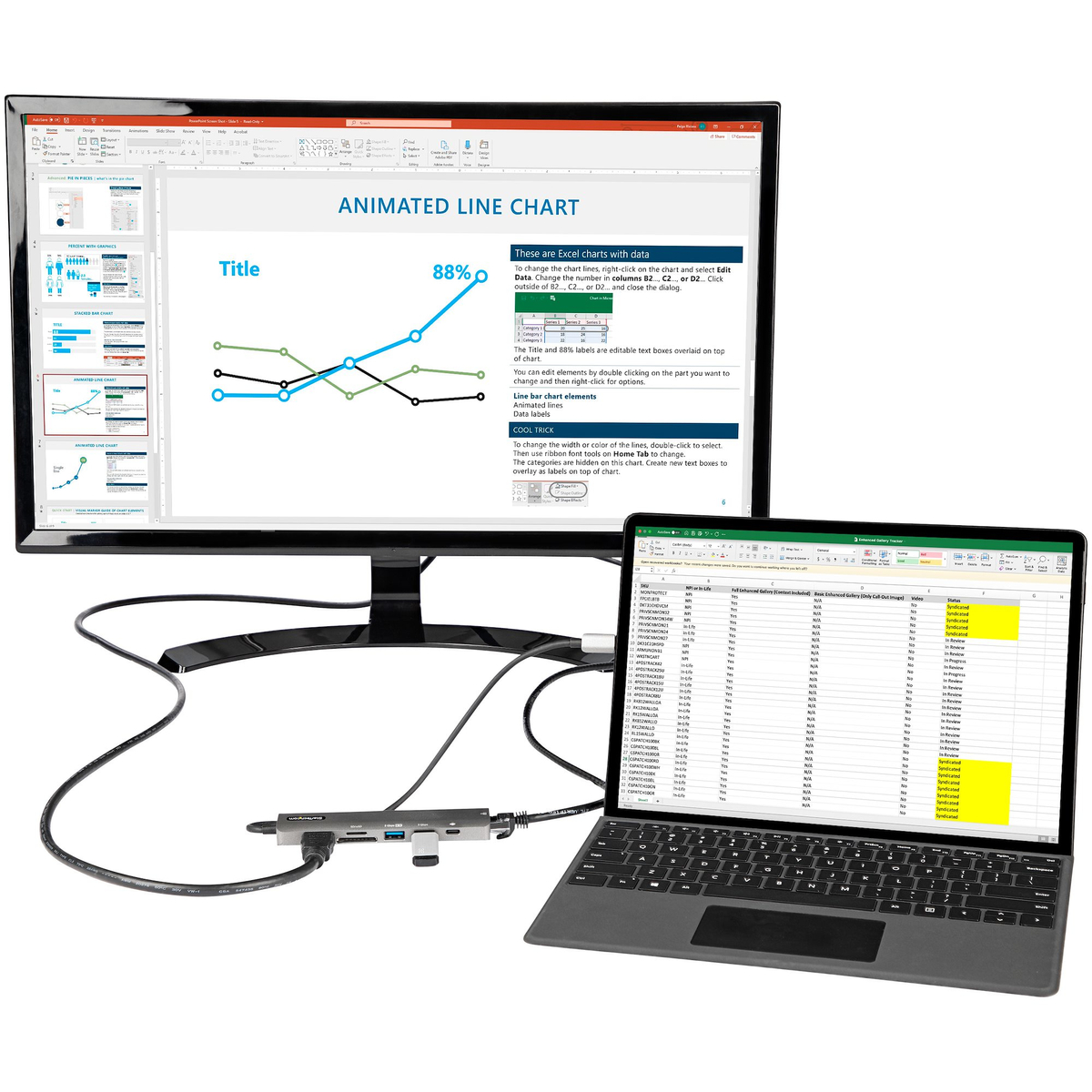 USB-C Multiport Adapter 4K 60Hz HDMI GbE