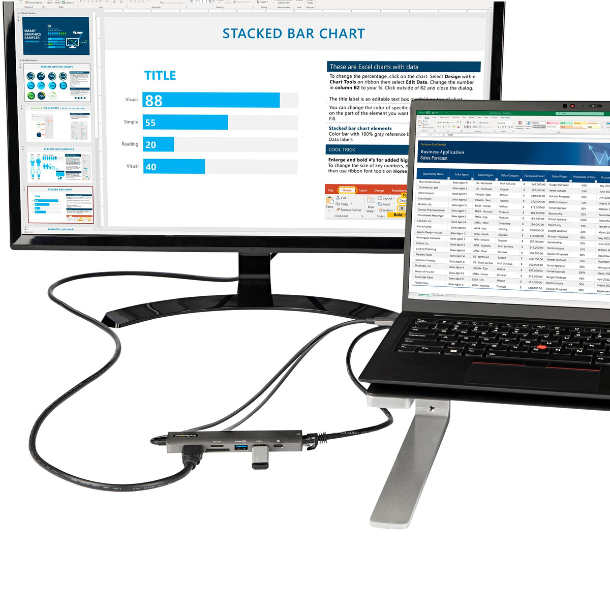 USB-C Multiport Adapter 4K 60Hz HDMI GbE