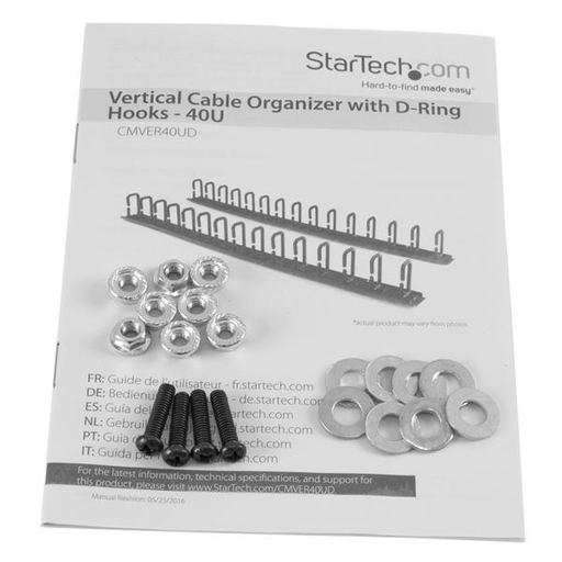 6ft Vertical D-Ring Hook Cable Organizer