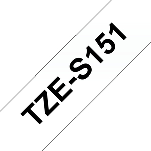 Brother, TZES151 24mm Black On Clear Label Tape