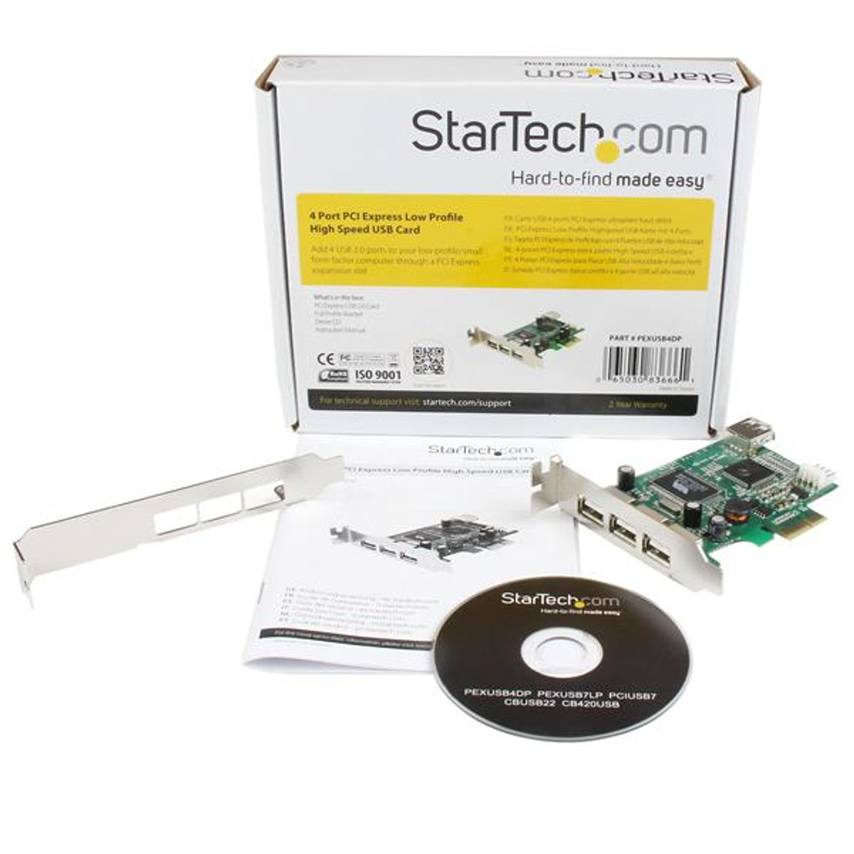 4 Port PCIE Low Profile HS USB Card