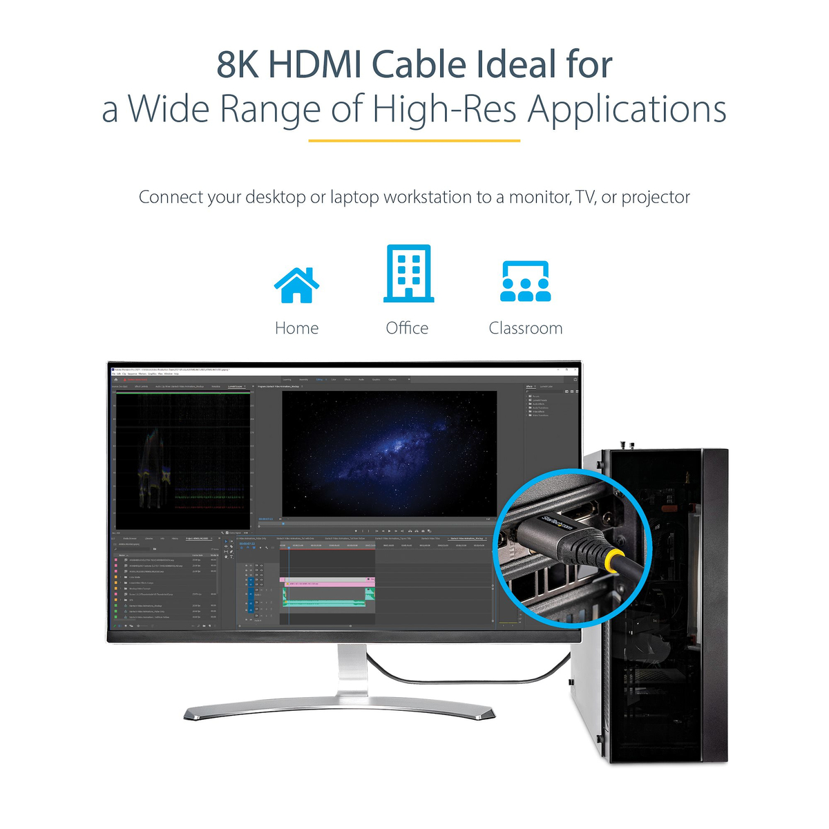 20in Certified HDMI 2.1 Cable - 8K/4K