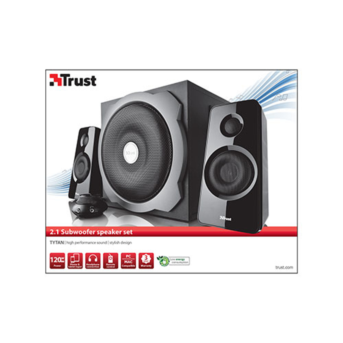 TYTAN 2.1 SUBWOOFER SPEAKER SET BLACK