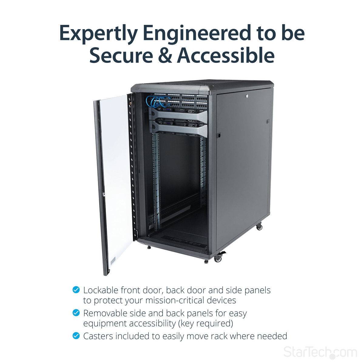 22U 36 Knock-Down Server Rack w/Casters