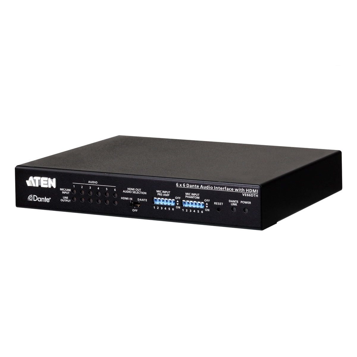 6 x 6 Dante Audio Interface With HDMI