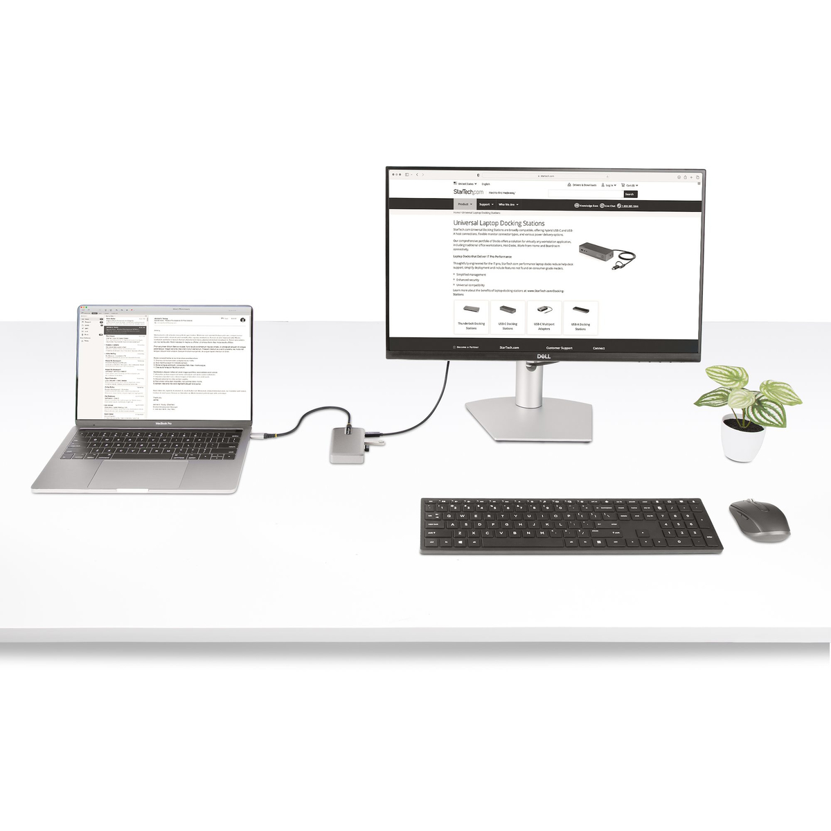 4-Port USB-C Hub with USB-C Video Output