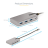 4-Port USB-C Hub with USB-C Video Output