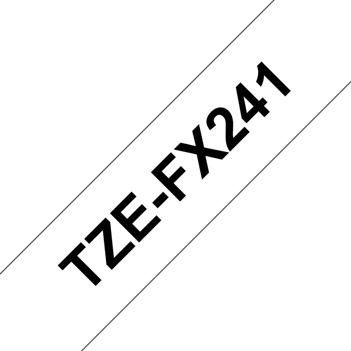 TZEFX241 18mm Flexi Blk On Wt Label Tape