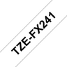 TZEFX241 18mm Flexi Blk On Wt Label Tape