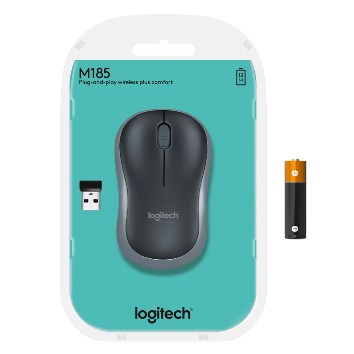 Wireless Mouse M185 Grey