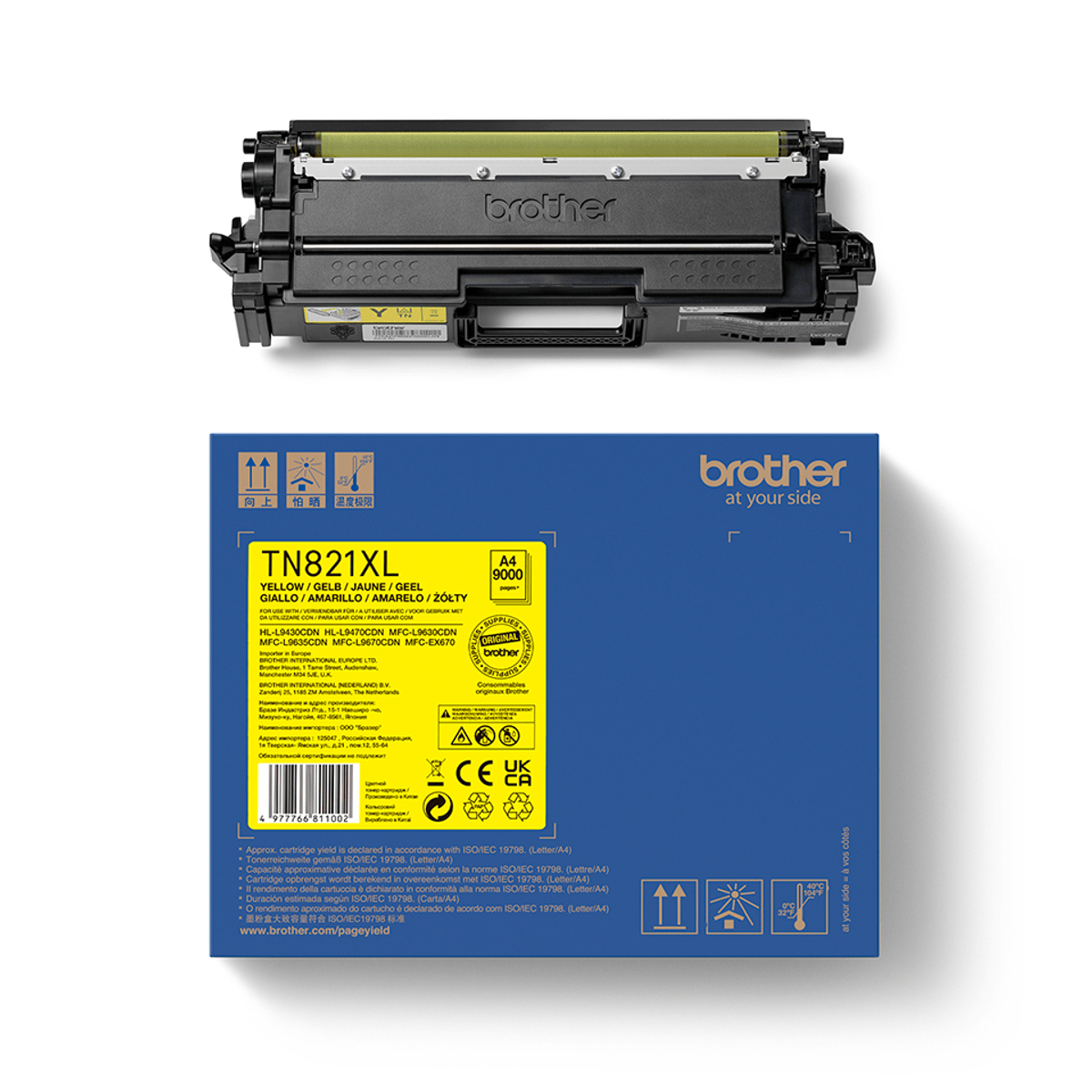 TN821XLY Yellow 9k Pages Toner