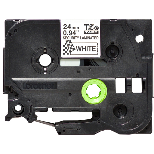 24MM BLACK ON WHITE SECURITY TAPE