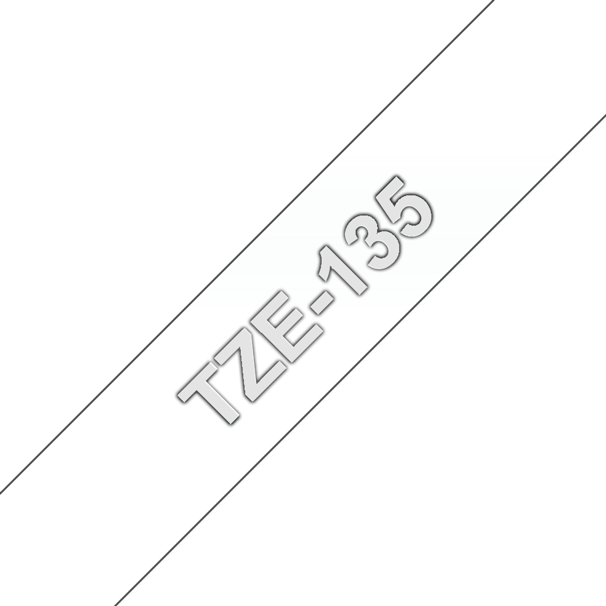 TZE135 12mm White On Clear Label Tape