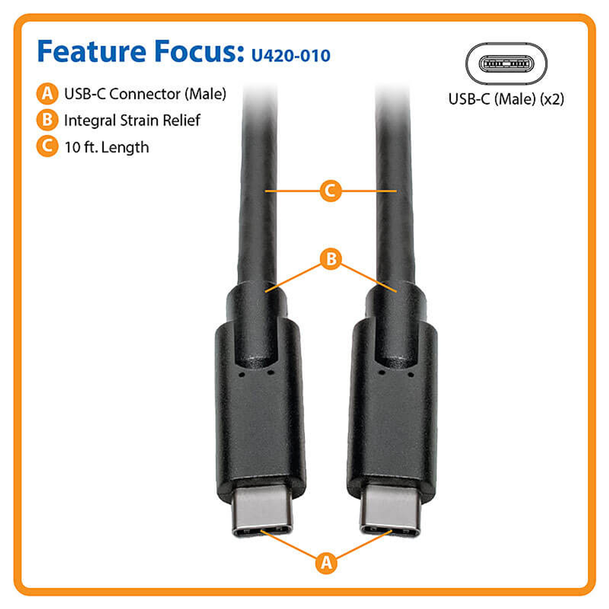 USB 3.1 Cable USB-C M/M 3M