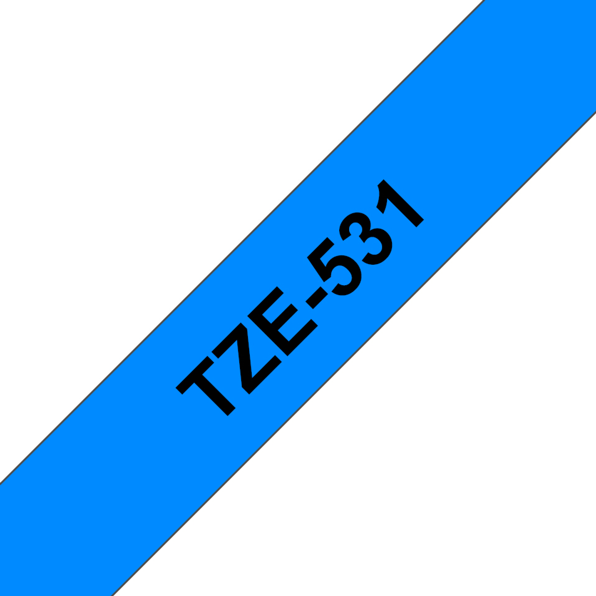 TZE531 12mm Black On Blue Label Tape